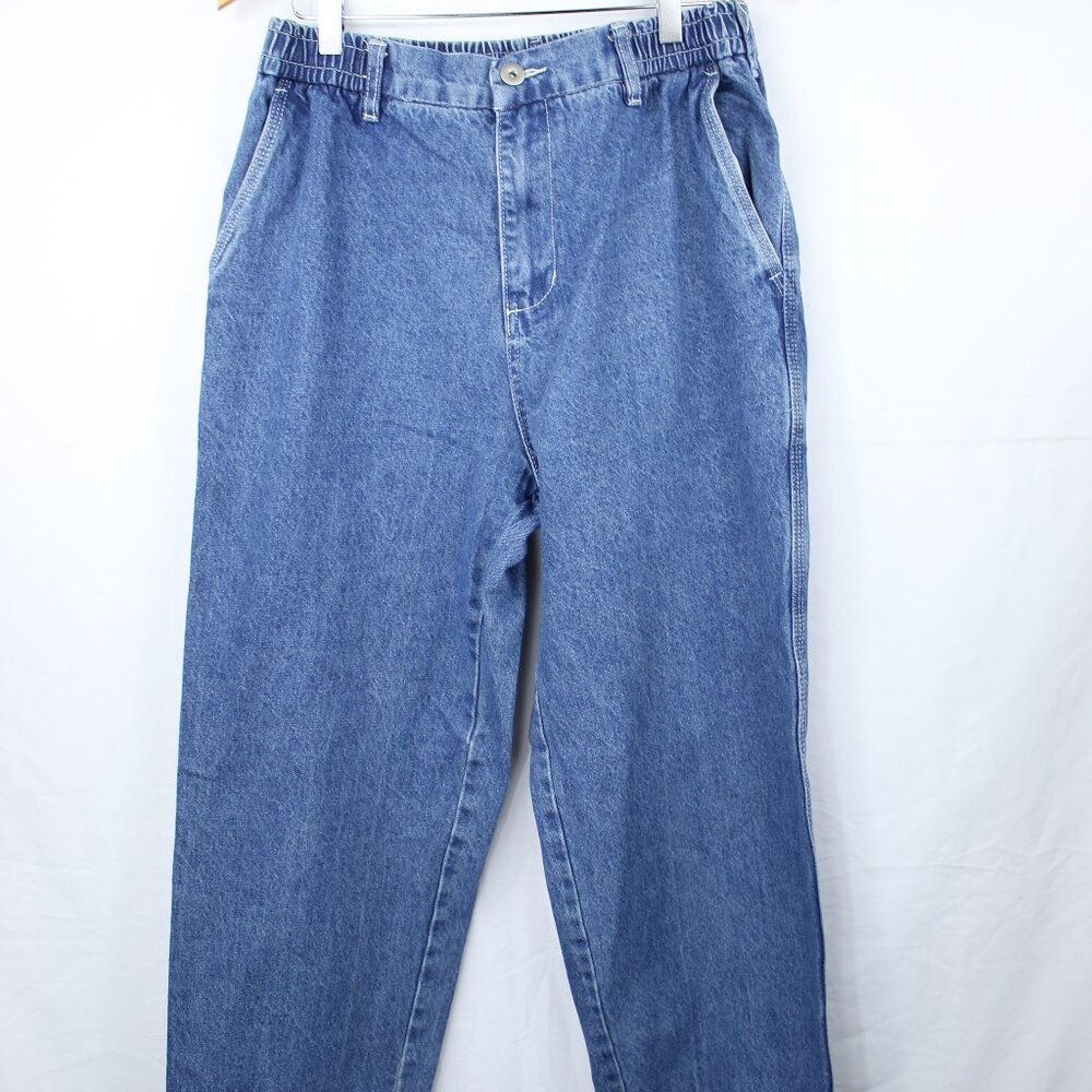 WKND Men's Blue Jean Baggy Wide Legs Jeans Size Medium Skaters Y2K SK8R Grunge